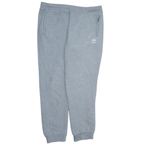 adidas Men’s Grey 2XL Fleece Sweatpants with Logo and Drawstring