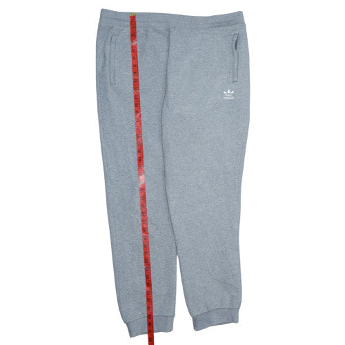 adidas Men’s Grey 2XL Fleece Sweatpants with Logo and Drawstring