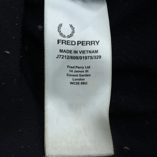 Fred Perry Men's Blue M Track Jacket Lightweight Zip-Up Cotton Blend