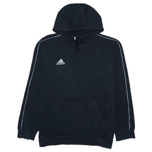Adidas Men's Black Pullover Hoodie Size L Sports Fleece Sweatshirt