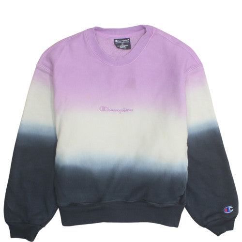 Champion Womens Purple Ombre Sweatshirt XS Crew Neck Pullover