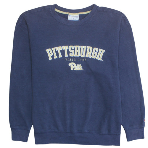 Champion Women's Navy Pittsburgh Graphic Crew Neck Sweatshirt XL
