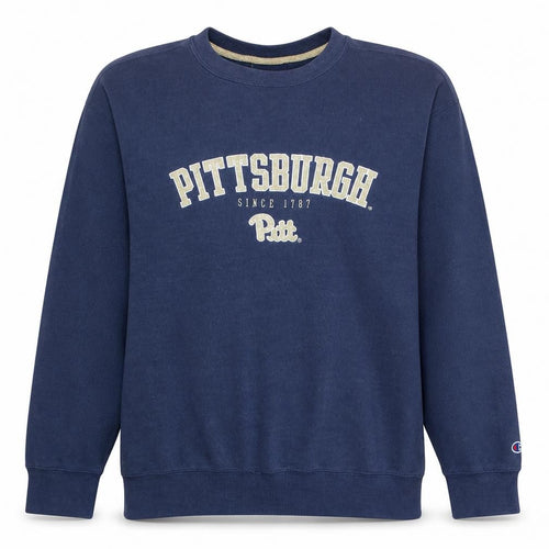 Champion Women's Navy Pittsburgh Graphic Crew Neck Sweatshirt XL