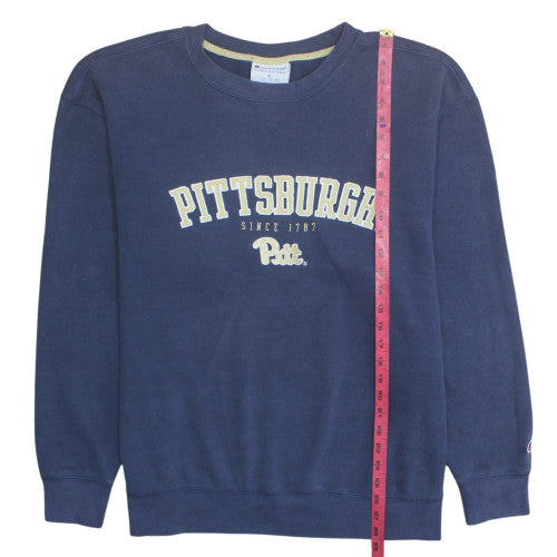 Champion Women's Navy Pittsburgh Graphic Crew Neck Sweatshirt XL