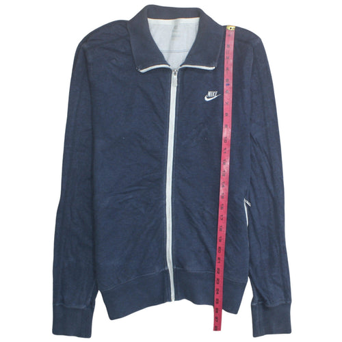 Nike Women's Blue Cotton Full Zip Track Jacket Size M