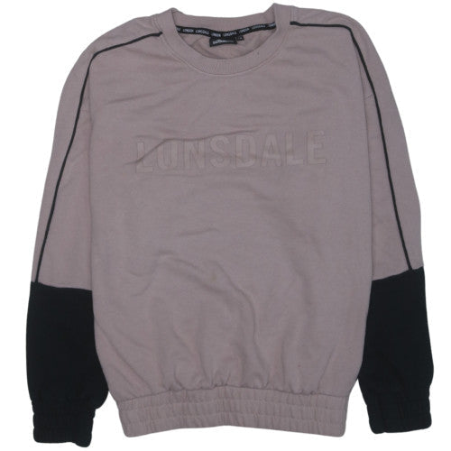 Lonsdale Women’s Beige & Black Crew Neck Pullover Sweatshirt Size 16