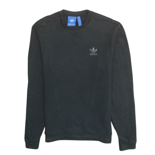 Adidas Womens Black Crew Neck Pullover Sweatshirt Size M