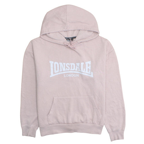 Lonsdale London Womens Pink Pullover Hoodie Size 12 Cotton Blend