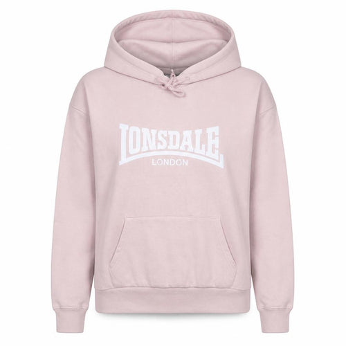Lonsdale London Womens Pink Pullover Hoodie Size 12 Cotton Blend