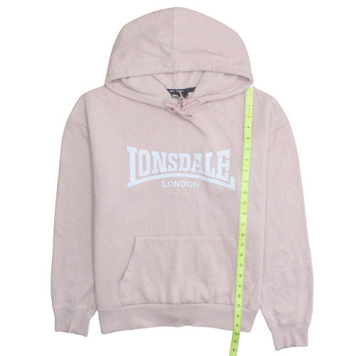 Lonsdale London Womens Pink Pullover Hoodie Size 12 Cotton Blend