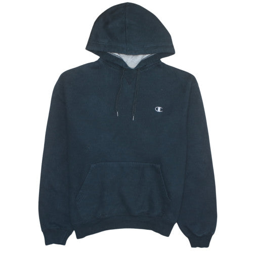 Champion Men's Black Pullover Hoodie Size L Classic Fleece Sweatshirt