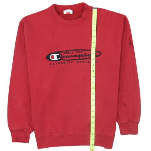 Champion Men's Red Small Pullover Sweatshirt Vintage Sports Style