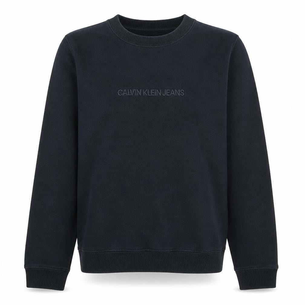 Front view of Calvin Klein Jeans women’s black cotton sweatshirt, size S