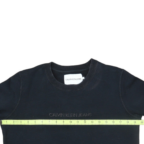Calvin Klein Jeans Womens Black Cotton Sweatshirt Size S
