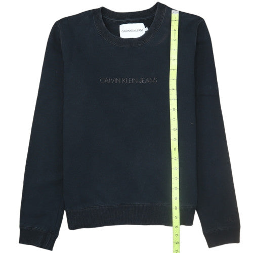Calvin Klein Jeans Womens Black Cotton Sweatshirt Size S