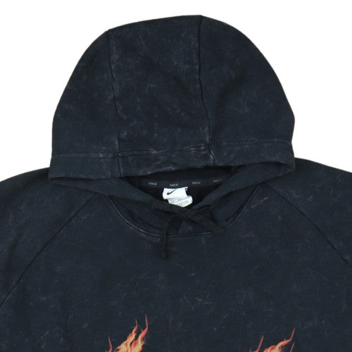 Nike Women Black 3XL Dri-Fit Pullover Hoodie with Flame Logo
