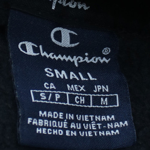 Champion Men's Black Pullover Hoodie Small Logo Fleece Sweatshirt