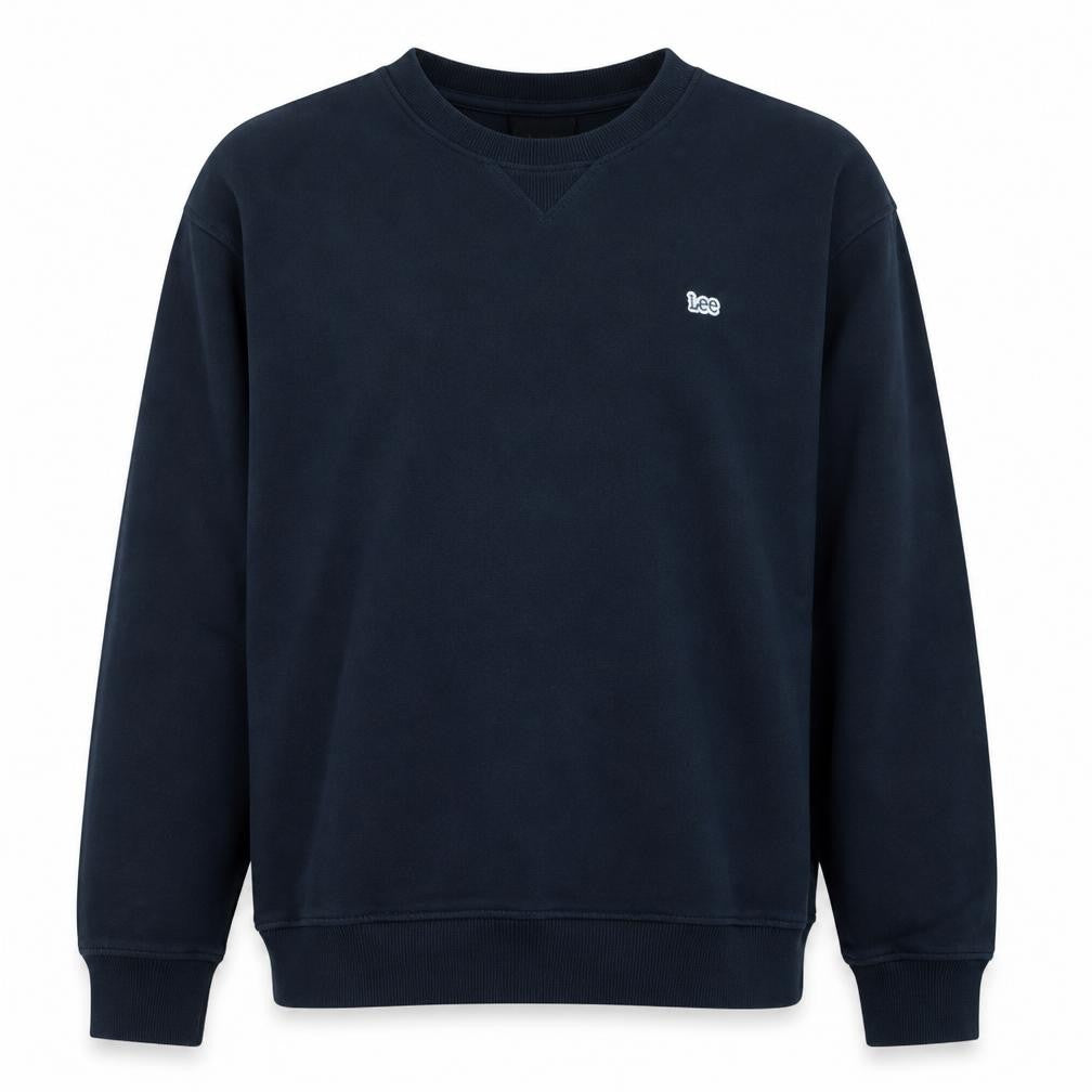 Front view of Lee Men's Blue 2XL Regular Fit Crew Neck Sweatshirt