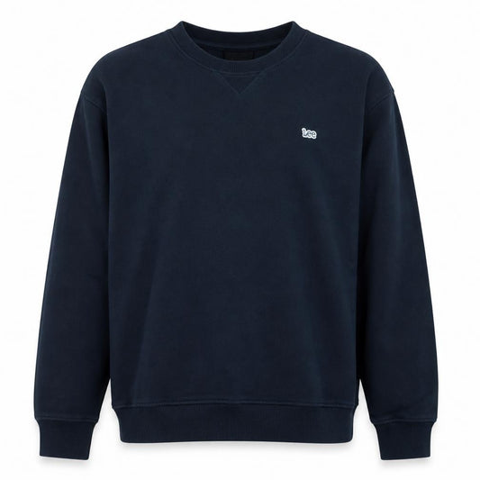 Front view of Lee Men's Blue 2XL Regular Fit Crew Neck Sweatshirt
