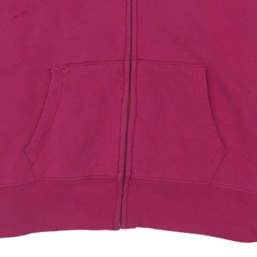 GAP Women Pink Full Zip Hoodie Large Cotton Blend Casual