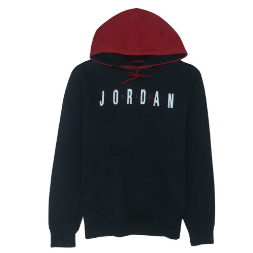 Jordan Mens Black Red Pullover Hoodie M Logo Fleece Sportswear