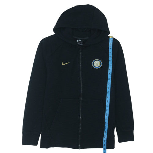 Nike Men’s Black Full Zip Hooded Sports Hoodie M Fleece Inter Milan