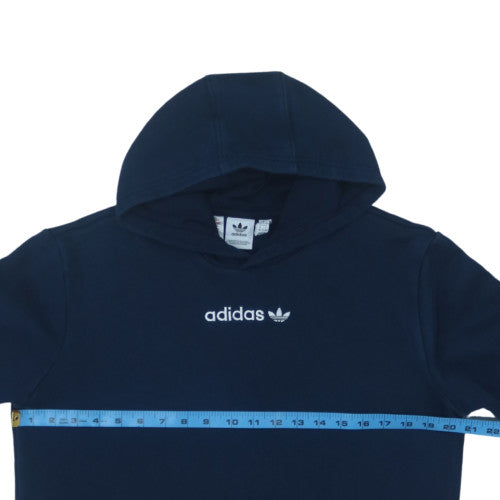 Adidas Boys Blue Pullover Hoodie 15-16 Years Fleece Hooded Sweatshirt