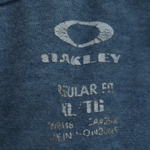 Oakley Men’s Blue V-Neck Regular Fit Graphic T-Shirt XL
