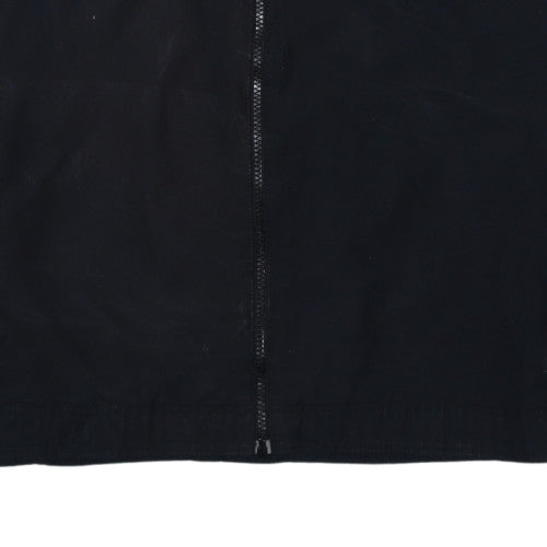 Adidas Men's Black Polyester Track Jacket Size M Full Zip Windbreaker