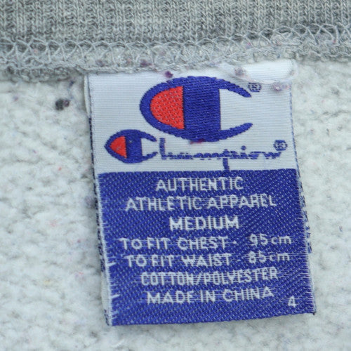 Champion Womens Grey Short Sleeve Crew Neck Sweatshirt Medium