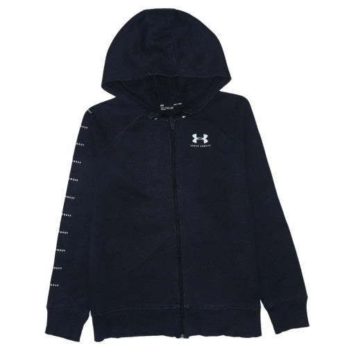 Under Armour Womens Black Full Zip Hoodie Small Loose Fit Sportswear