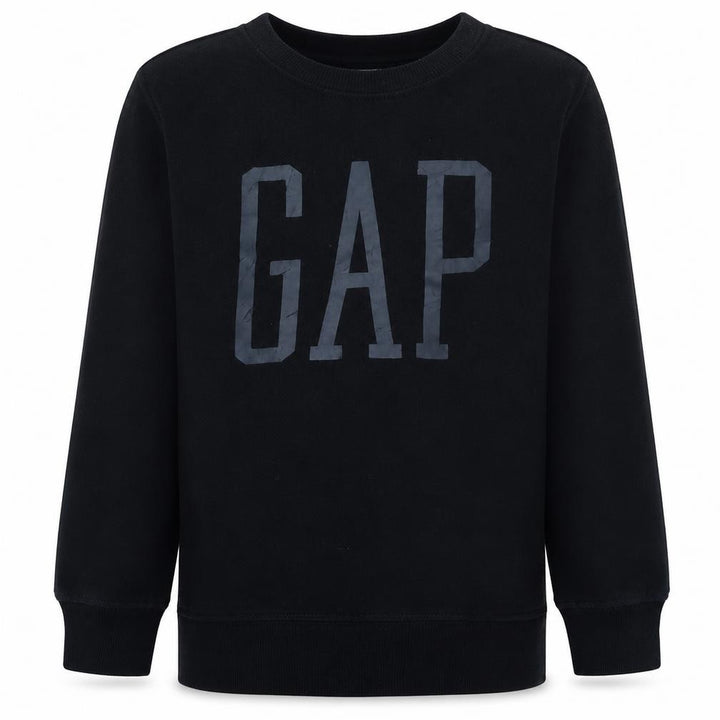 Gap Girls Black Logo Pullover Sweatshirt Size 14 Years Crew Neck Fleece