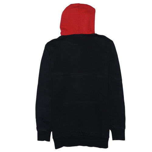 Puma Mens Black Red Pullover Hoodie Size S Logo Fleece Sweatshirt