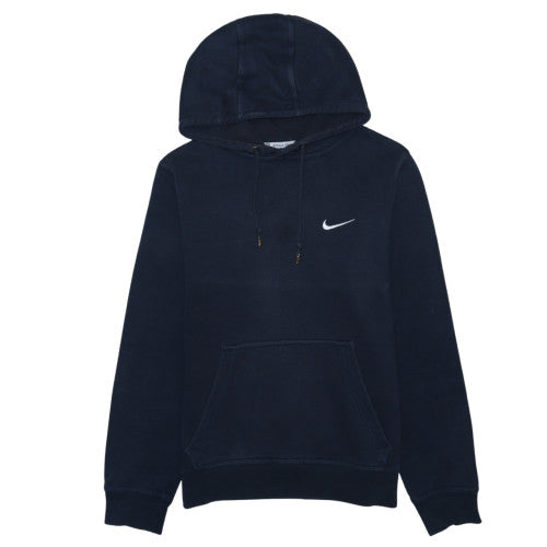 Nike Women Navy Blue Pullover Hoodie Size S Lined Fleece