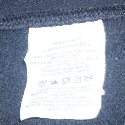 Nike Men's Black Small Full Zip Hoodie Cotton Blend