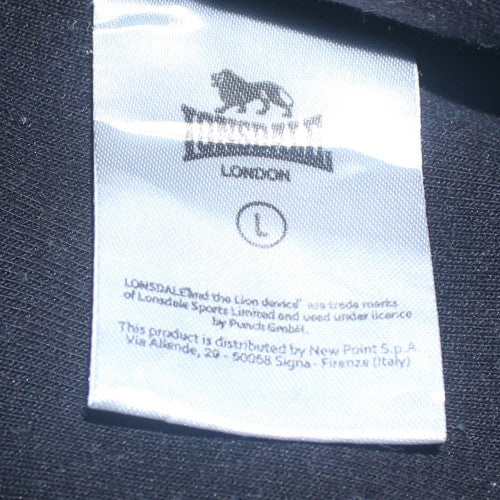 Lonsdale Women’s Black Pullover Sweatshirt Size L Classic Fit