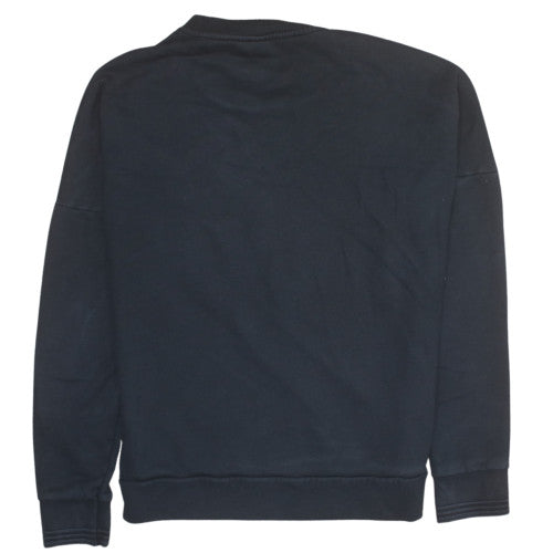 Adidas Mens Black L Pullover Sweatshirt Crew Neck Cotton Logo Top