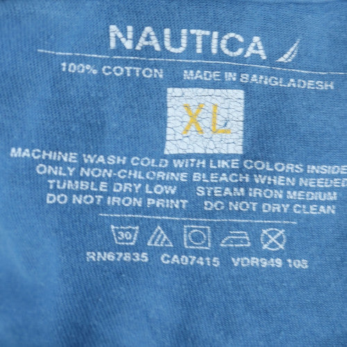 Nautica Men's Blue XL Crew Neck Cotton Short Sleeve T-Shirt