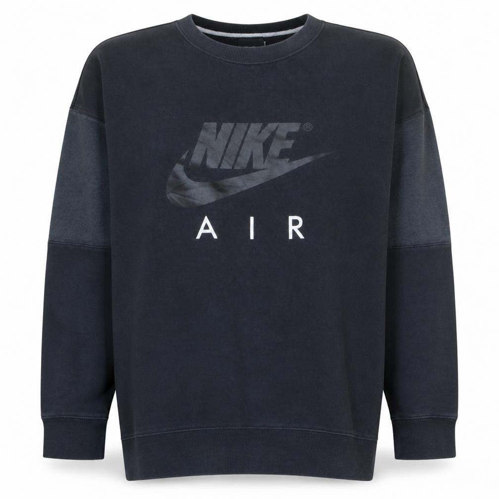 Front view of Nike Men's Black L Pullover Crew Neck Sports Sweatshirt