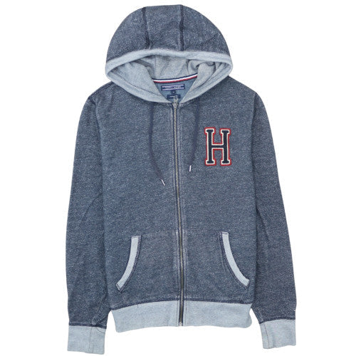 Tommy Hilfiger Womens Blue Full Zip Hoodie M Vintage Fit