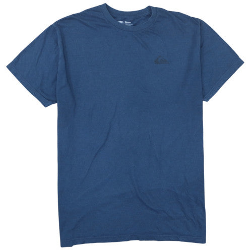 Quiksilver Men Blue Regular Fit Crew Neck Short Sleeve T-Shirt L