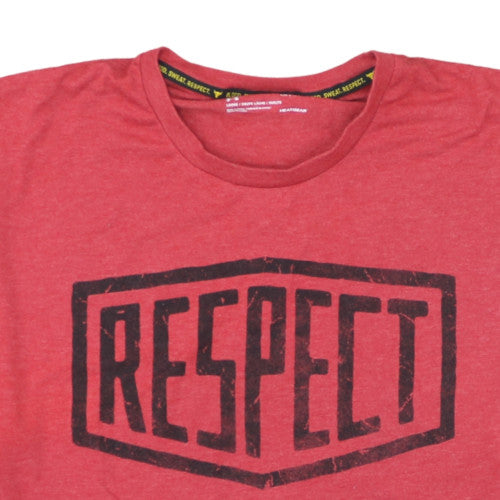 Under Armour Men’s Red 'Respect' HeatGear T-Shirt Size L