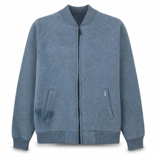 Carhartt Men Blue M Bomber Jacket Full Zip Fleece Lined
