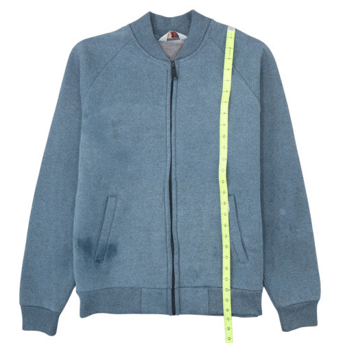 Carhartt Men Blue M Bomber Jacket Full Zip Fleece Lined