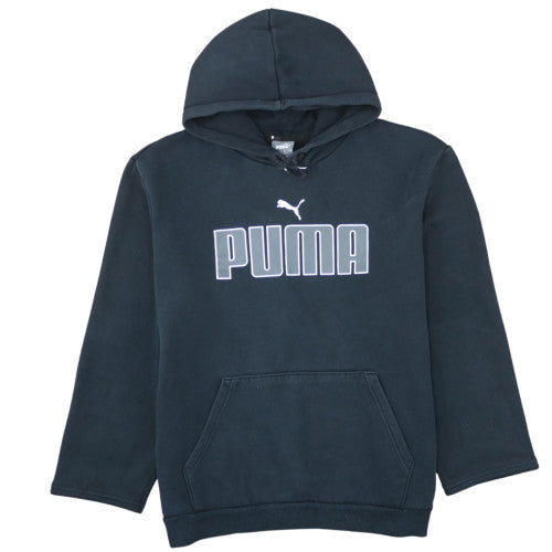 Puma Men's Black XL Pullover Hoodie Fleece Logo Sweatshirt
