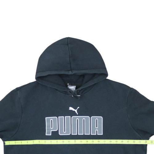 Puma Men's Black XL Pullover Hoodie Fleece Logo Sweatshirt