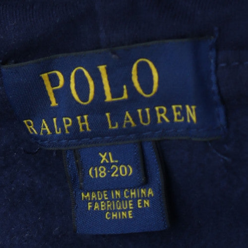 Ralph Lauren Boys Blue Full Zip Hoodie Sweatshirt XL (18-20 Years)