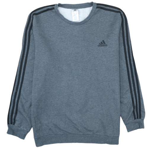 Adidas Men's Grey 2XL Crew Neck Pullover Sweatshirt