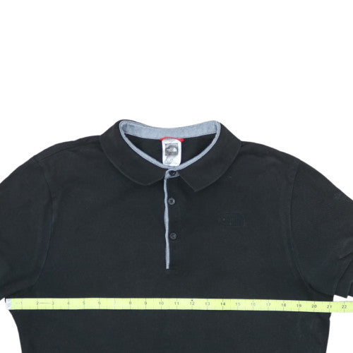 The North Face Men's Black Cotton Polo Shirt Size L