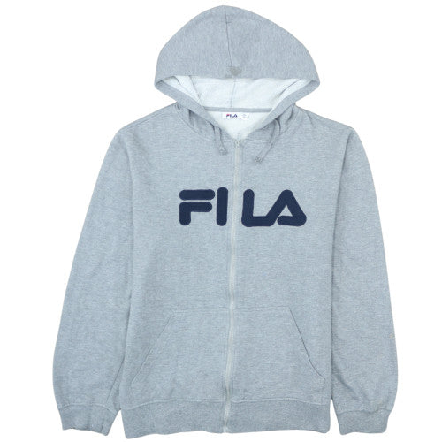 Fila Men's Grey 2XL Full Zip Hoodie Sweatshirt